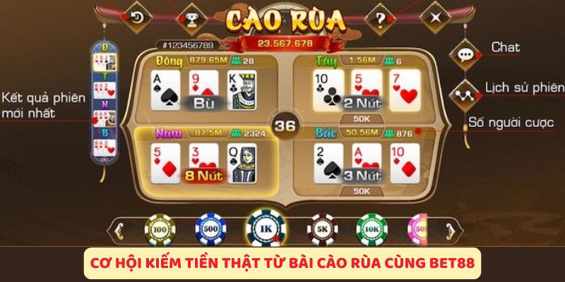 Cơ Hội Kiếm Tiền Thật Từ Bài Cào Rùa Cùng Bet88